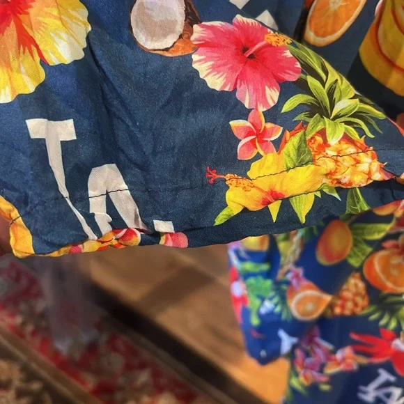Dodgers Hawaiian shirt blue fruits floral size 3XL - Picture 5 of 8